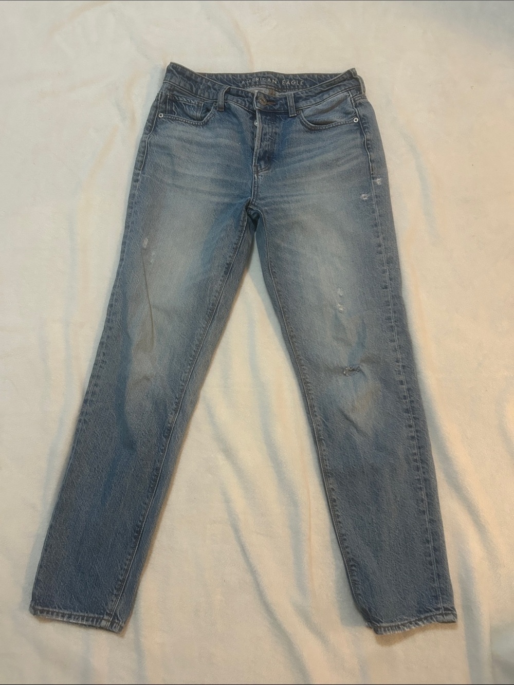 American Eagle Women’s Jeans Tom Girl Light Wash Straight Leg Size 2